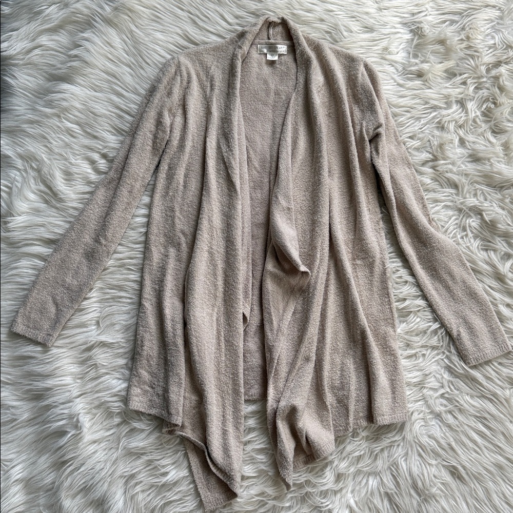Barefoot Dreams Bamboo Chic Lite Beige Open Cardigan Size S/M - Picture 4 of 8